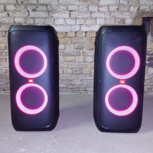Musikanlage 1 mit JBL Partyboxen; Geräteansichten; zu mieten bei VEITLIGHT® in Berlin Lichtenberg